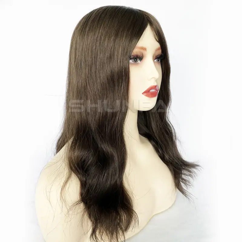 Customized made mono-filament with clear poly hair replacement from direct hair factory